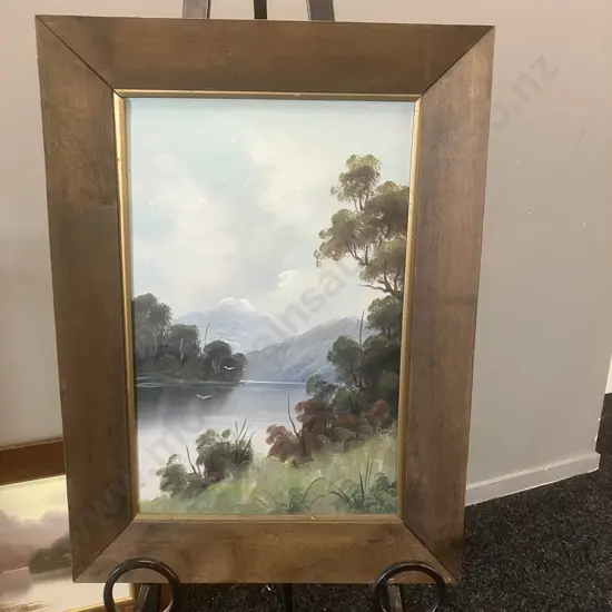 Vintage Oil On Board of Paul Wrens' "Clarence River Kaikoura" Signed Max Bottom Right, Framed 57 x 42cm