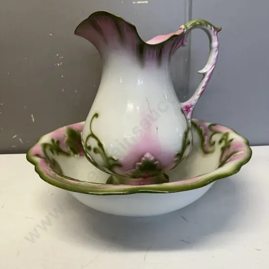 Vintage J&G Meakin Jug & Bowl Floral Detail