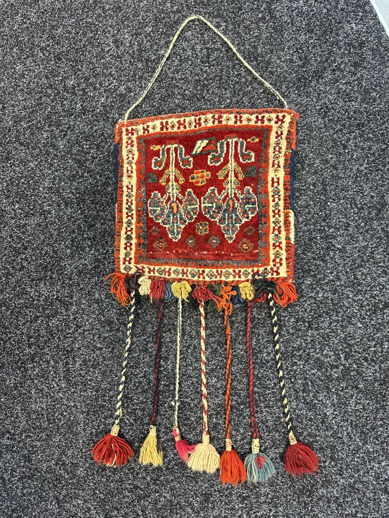 Small Hand Woven Turkish Bag/Wall Hanging H77cm. Image 1++