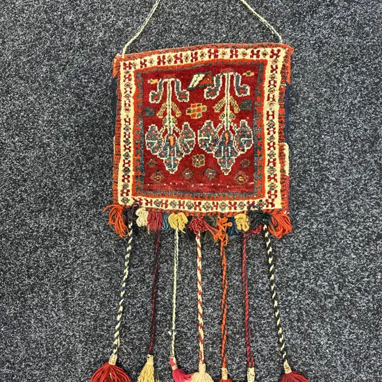 Small Hand Woven Turkish Bag/Wall Hanging H77cm.