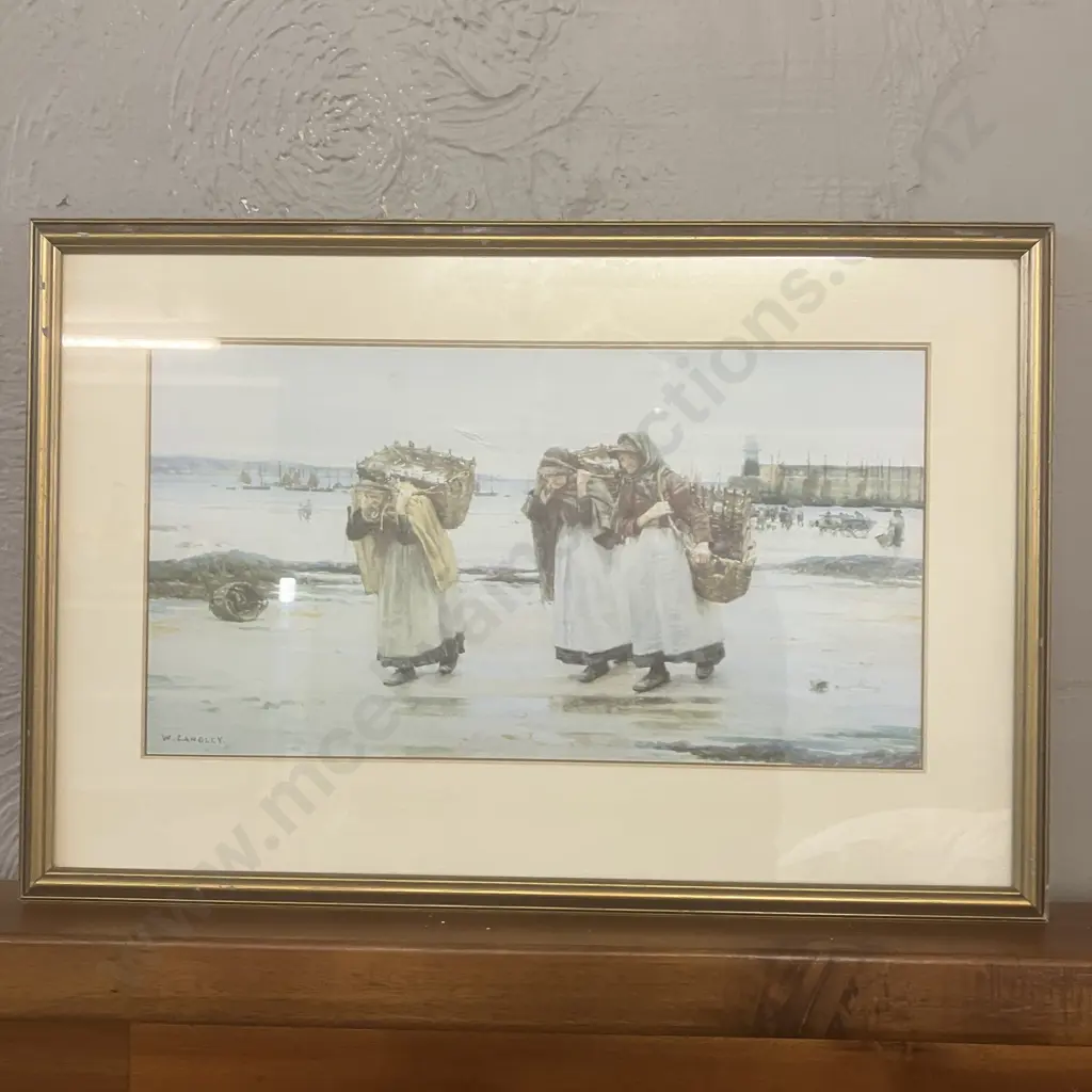 Walter Langley 'Newlyn Fish Wives' Framed Print. 31 x 46.5cm Image 1++