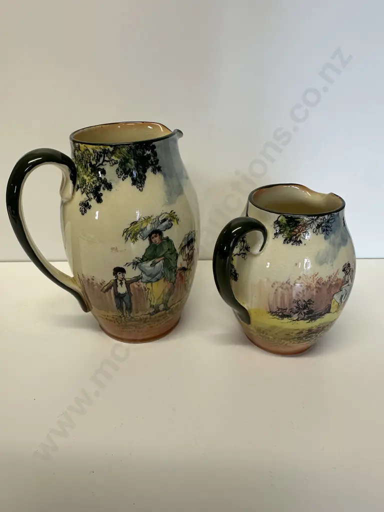 Vintage Royal Doulton 'The Gleaners' Jugs Image 1++