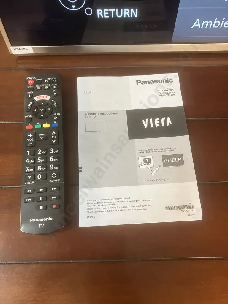 Panasonic Viera 50" 4K ULTRA HD LED LCD TV With Remote Control & Manual Model TH-50DX740U (No Feet) Image 1++