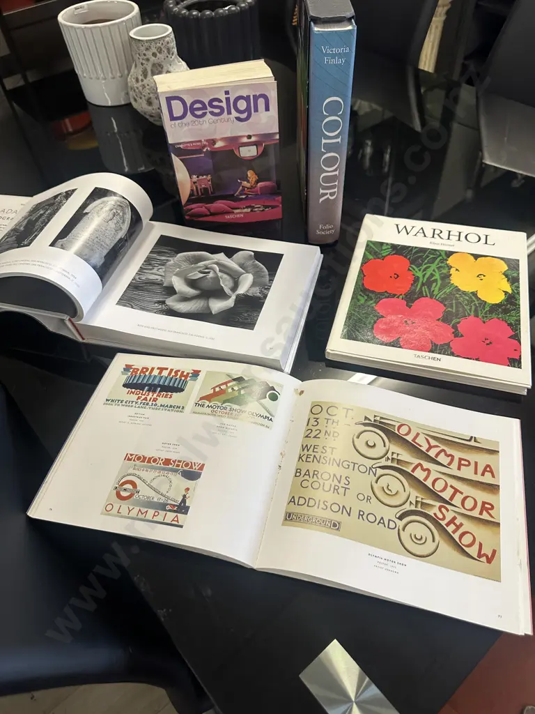 Selection Of Books Including Design Of The Century, Warhol, Ansel Adams Photograhy Etc Image 1++