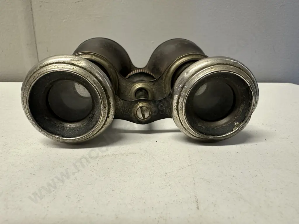 Antique "Le Sport Paris" Binoculars Made In France With Integrated Field Compass c1900 Image 1++