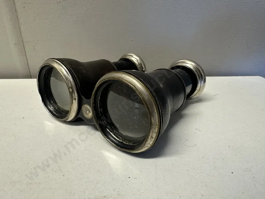 Antique "Le Sport Paris" Binoculars Made In France With Integrated Field Compass c1900 Image 1++