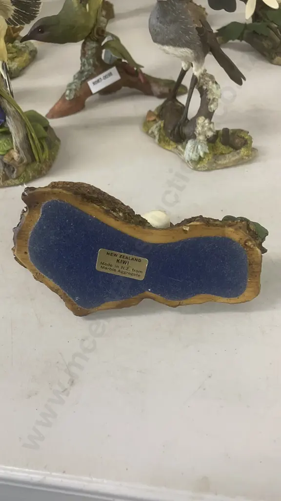 Collection of Ten New Zealand Bird Figurines With Felted Bases - Heights From 8 to 21cm Image 1++