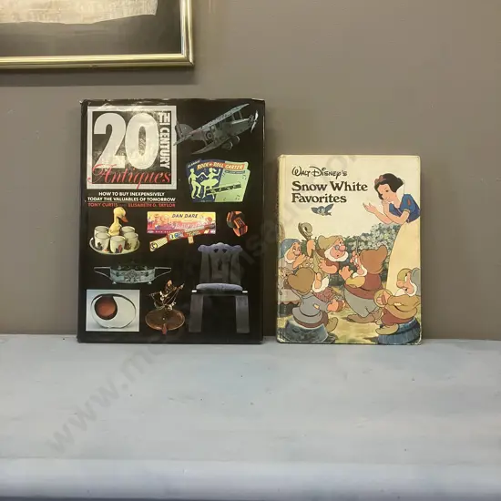 Walt Disney’s “Snow White Favorites” 1973 Danbury Press Hardcover & 20th Century Antiques by Tony Curtis Hardcover