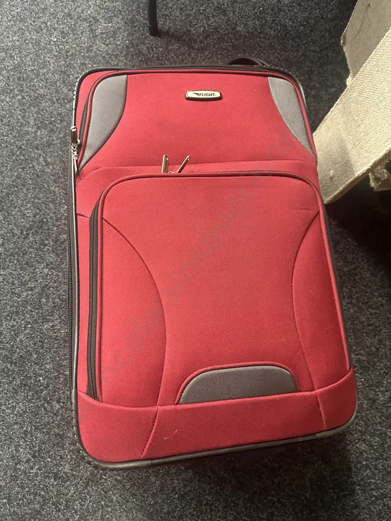 Red Flight Suitcase, Verage Carry On Luggage Bag, Del laptop Bag Image 1++