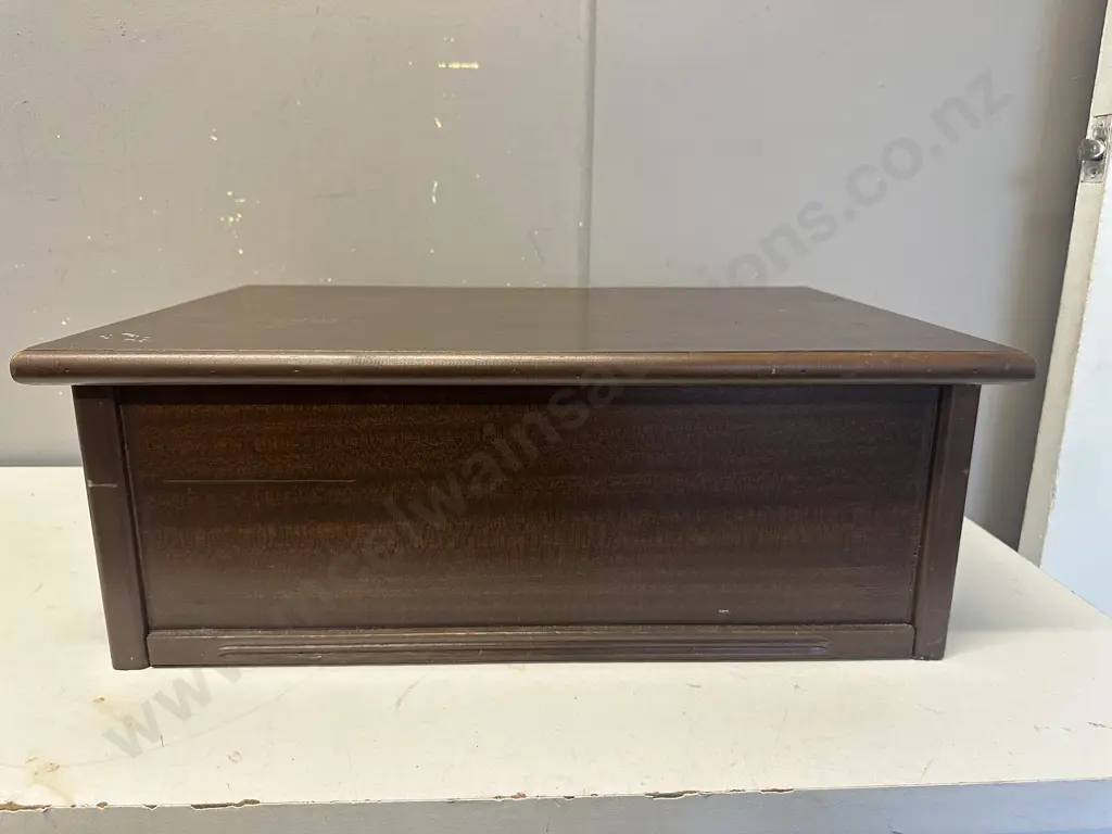 Vintage Storage Mahogany Storage Box With Hinged Lid H20,D36,W54cm. Image 1++