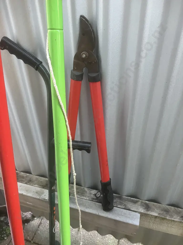 Loppers x 2, House Wash Broom, Lawn Edger Image 1++