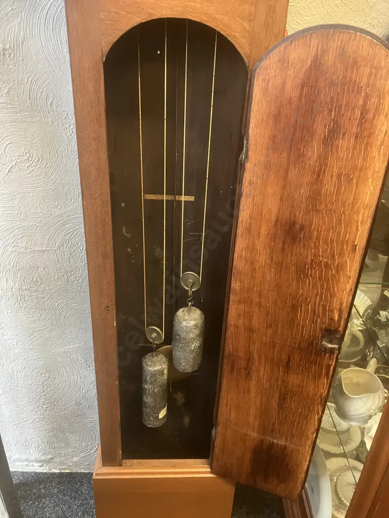 Robt Davy, Aylsham: George III Period Carved Oak Longcase Clock. Has a Carved Mouse On The Side of The Case Image 1++