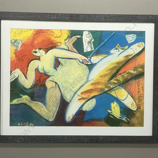 Michael Leu "Hello, Broadway" Framed Art Print. 67 x 87cm