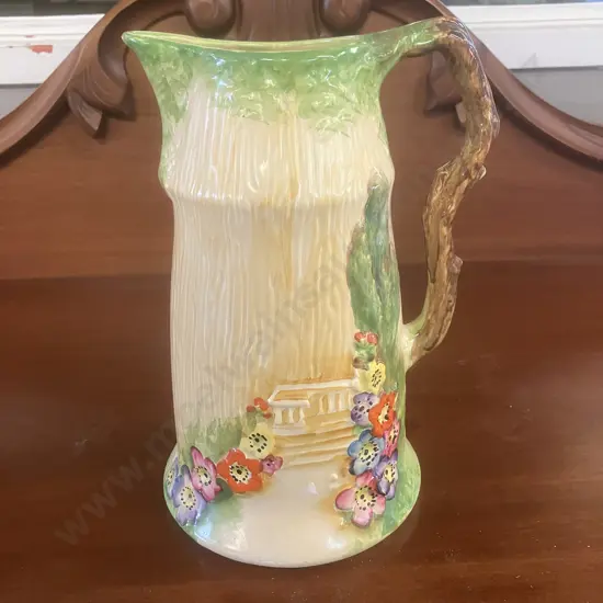 Rare Grimwades Royal Winton 'Garden Terrace' Art Deco Flower Jug c1936. H23cm