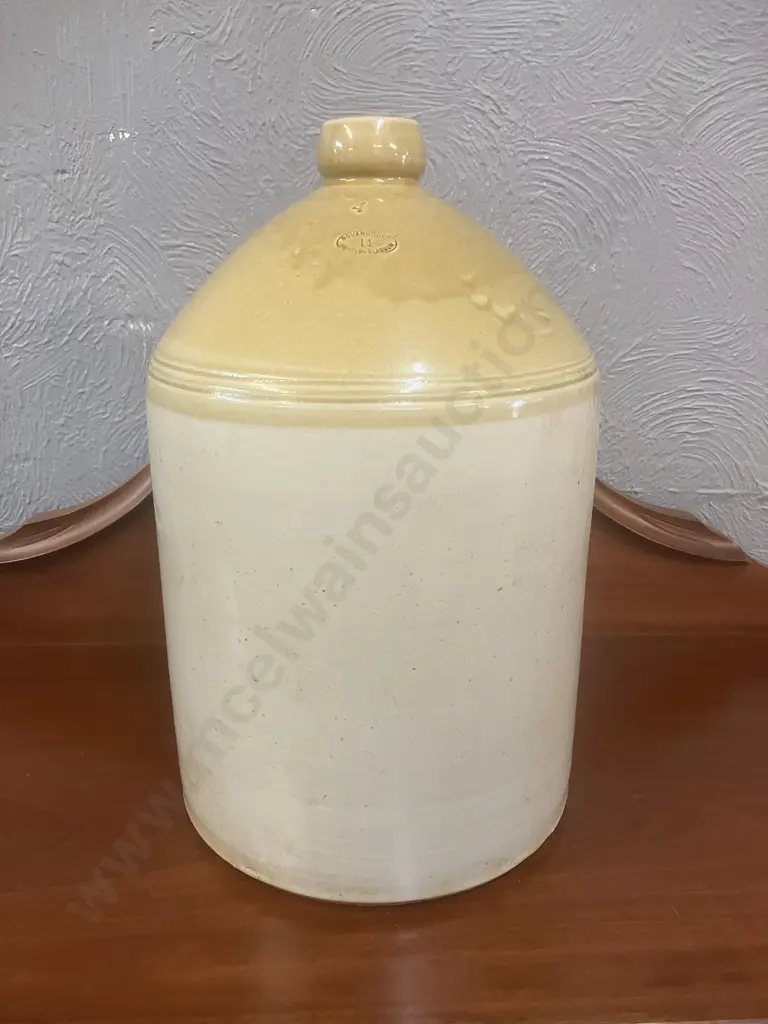 Antique Govancroft Pottery Glasgow Two Tone Stoneware Flagon. 46 x 29cm Image 1++