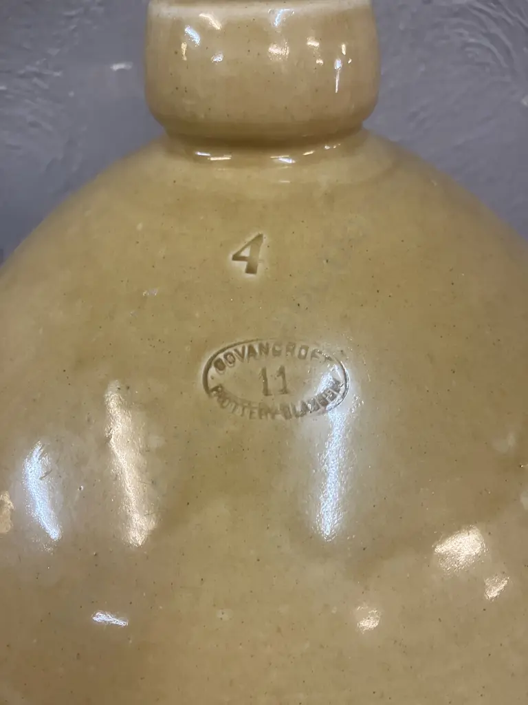 Antique Govancroft Pottery Glasgow Two Tone Stoneware Flagon. 46 x 29cm Image 1++