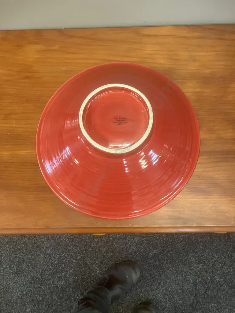 Bob Steiner Ceramics Extra Large Size Pohutukawa Stacking Bowl. 12 x 35cm Image 1++