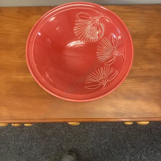 Bob Steiner Ceramics Extra Large Size Pohutukawa Stacking Bowl. 12 x 35cm