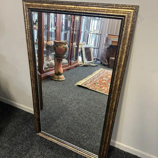 Living & Co Rectangular Gilt Frame Mirror. 100 x 60cm