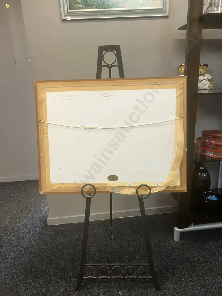 Christine Cowdrey Original Framed Watercolour - "Woman of Substance" 3) The Holiday. 58 x 76cm Image 1++
