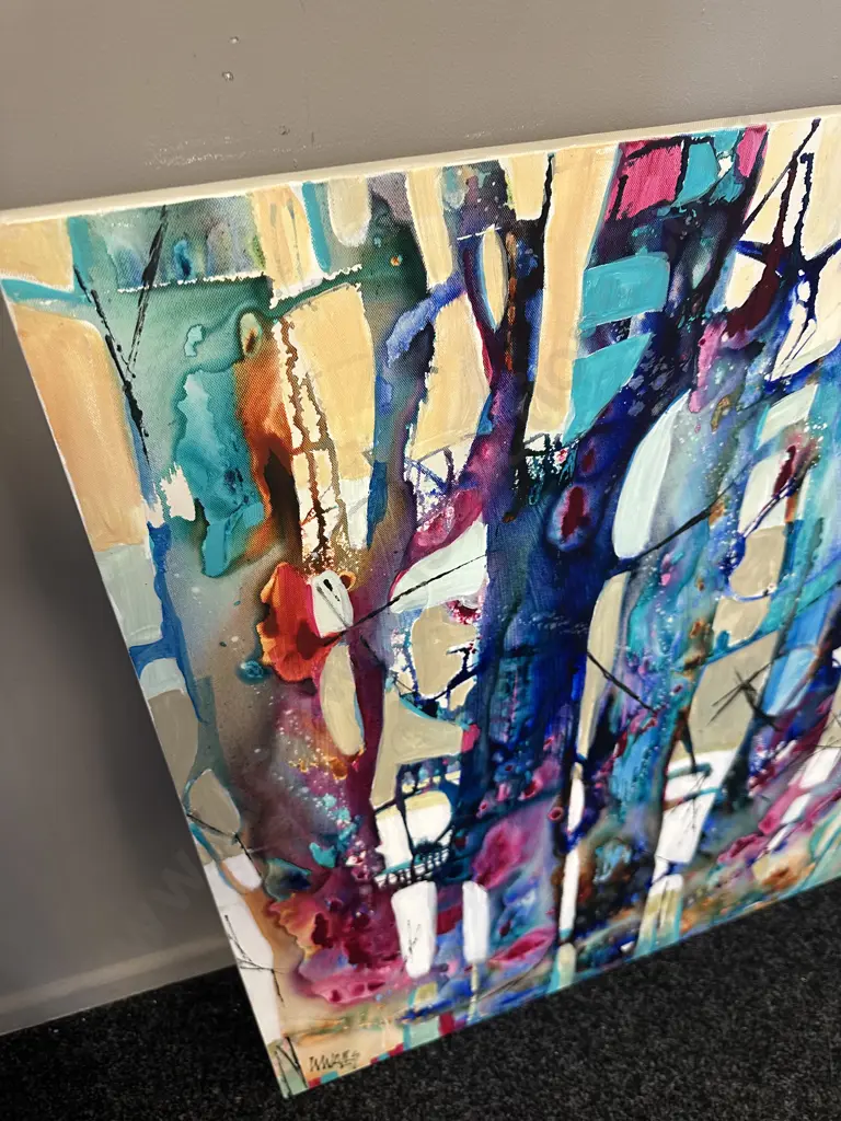 W. Wally 'Trees' Signed Original Canvas. 80 x 80cm Image 1++