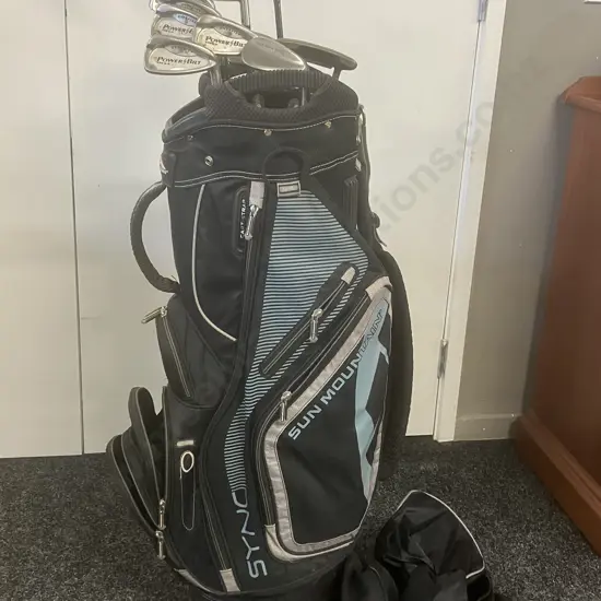 Golf Set - TaylorMade Driver, PowerBilt TPS 6.0 Irons, Ping Anser3 Putter, Titleist Wedge, Sun Mountain Sync Cart Bag
