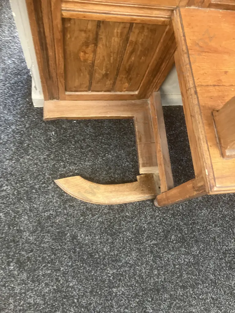 Antique Hallstand, Single Drawer, Carved detail, Brass Coat Hooks. H191 W103 D38cm (As Found) Image 1++