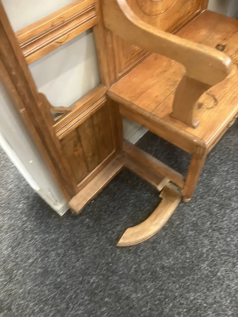 Antique Hallstand, Single Drawer, Carved detail, Brass Coat Hooks. H191 W103 D38cm (As Found) Image 1++