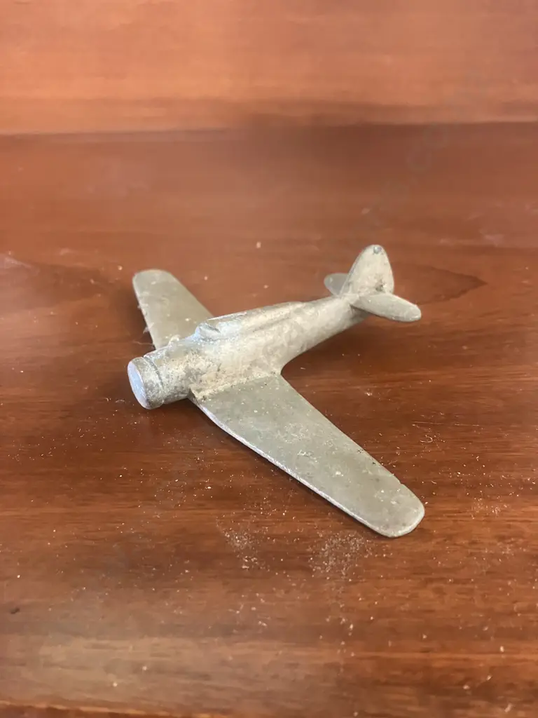 Vintage Brass Airplane (No Stand). 9 x 14cm Image 1++