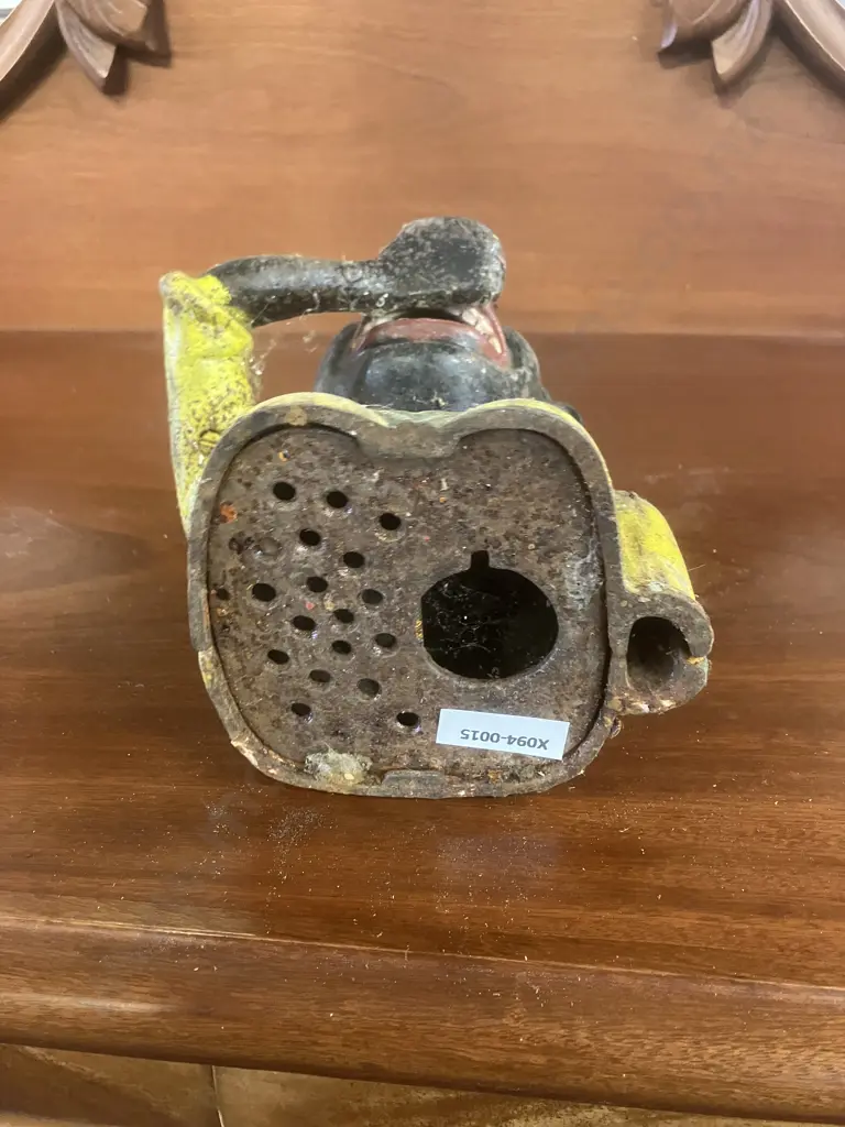 Antique English "Dinah" Cast Iron Mechanical Bank by John Harper & Co With Original Base Plate. H16cm Image 1++