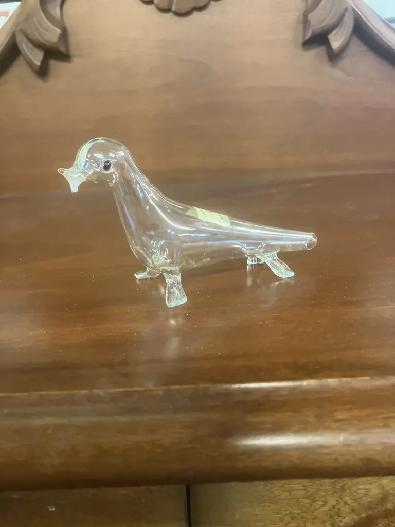 Rare Collectable Creme De Cacao Blown Glass Walrus Miniature Liquor Bottle Image 1++