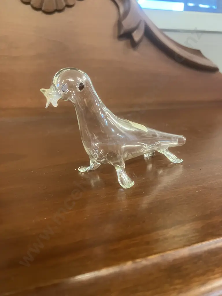 Rare Collectable Creme De Cacao Blown Glass Walrus Miniature Liquor Bottle Image 1++