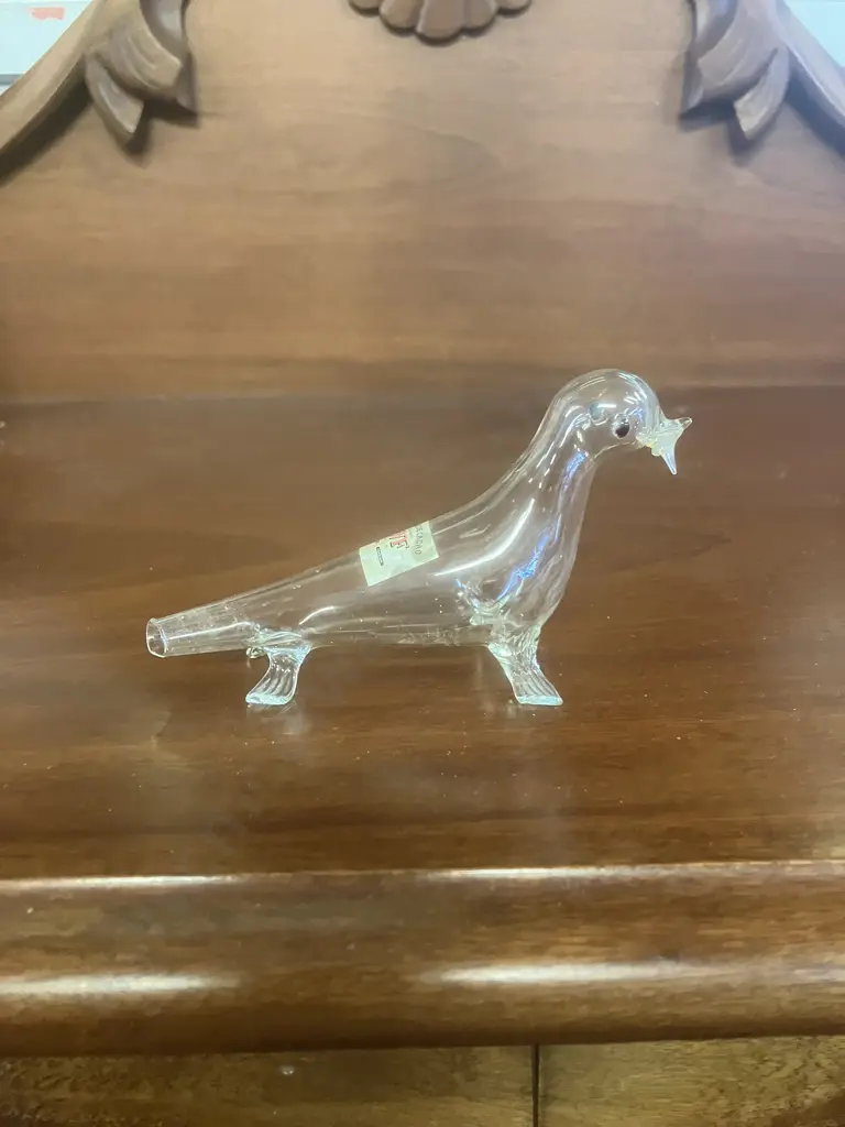 Rare Collectable Creme De Cacao Blown Glass Walrus Miniature Liquor Bottle Image 1++