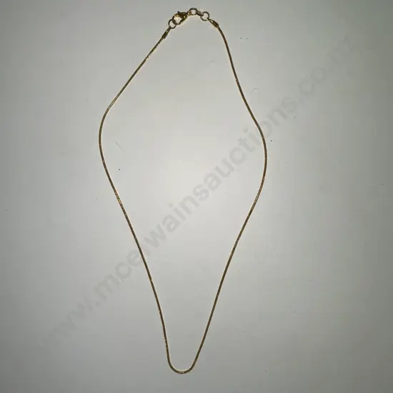 Gold Coloured Fine Chain Necklace