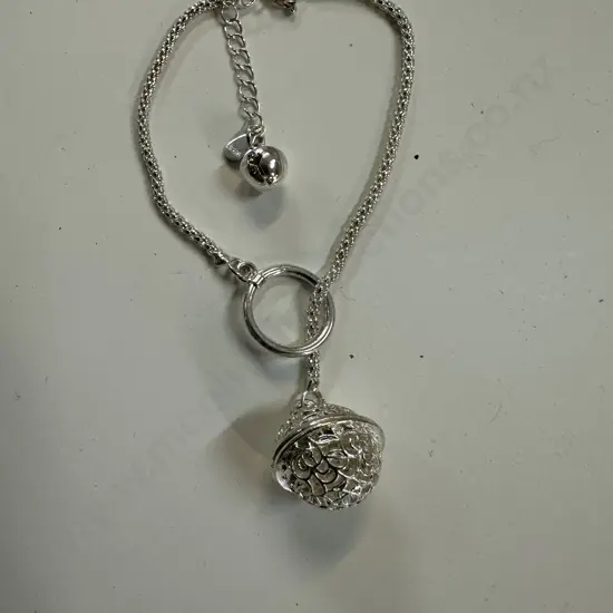 Stamped S925 Bracelet With Ball Design