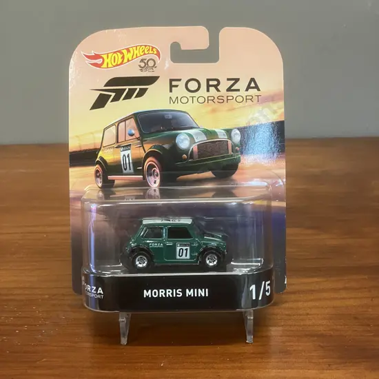 Hot Wheels Forza Motorsport Morris Mini Cooper Diecast Model Car, New In Box Sealed