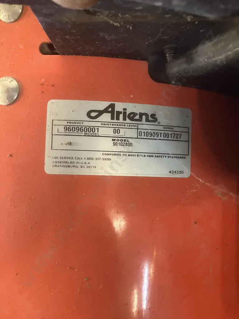 Ariens 'Precision Till' Rear Tine Tiller - Dual Rotating. Model 90102800.17" 6HP / 169cc Subaru® Engine Image 1++