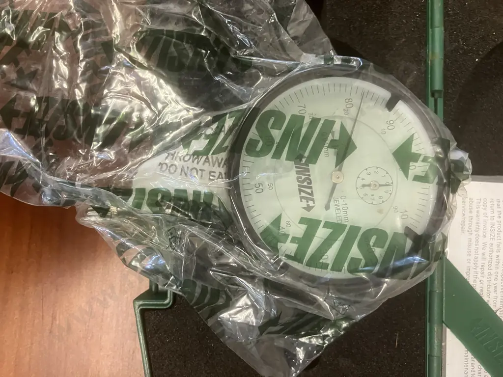 Unused Insize 2308-10A Metric Dial Indicator With Jewelled Bearing, Range 10mm, Graduation 0.01mm, In Case Image 1++