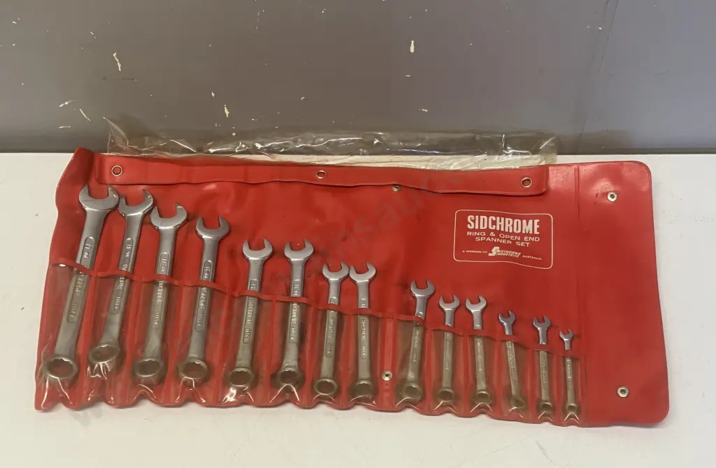 Sidchrome 14 Piece Metric Ring & Open End Spanner Set In Pouch - 6mm to 19mm Image 1++