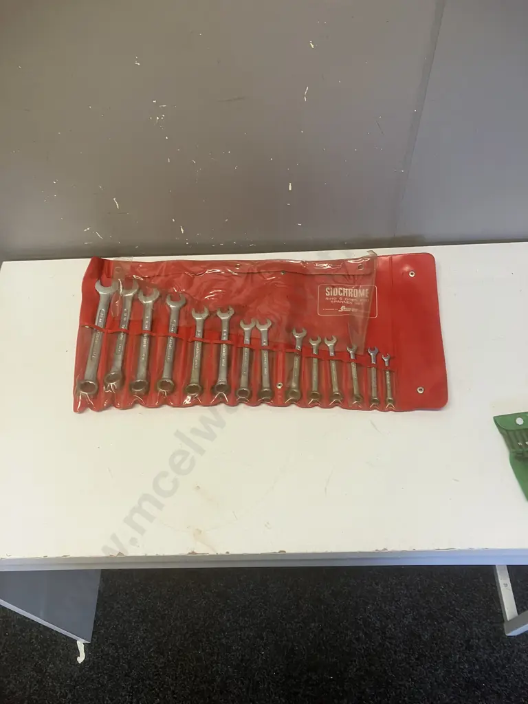 Sidchrome 14 Piece Metric Ring & Open End Spanner Set In Pouch - 6mm to 19mm Image 1++