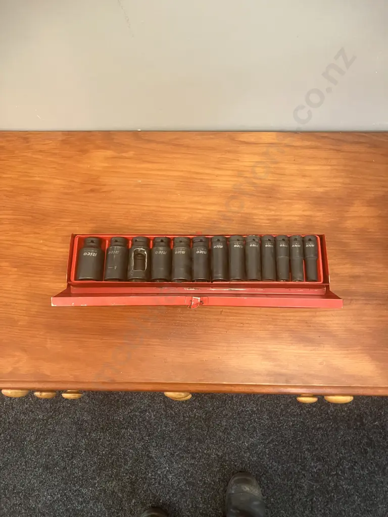 Rico Tools Deep Reach Impact Cr-Mo Socket Set 1/2" Drive - 13 Piece 7/16 - 1 1/4" (Two Sockets As Shown) Image 1++