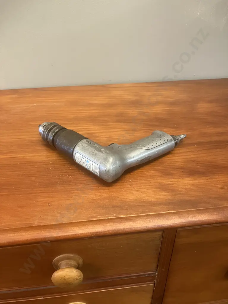 Ingersoll Rand Air Drill: 3/8" Keyed Chuck, Reversible, Pistol Grip, 1.5 - 13mm Image 1++