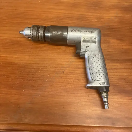 Ingersoll Rand Air Drill: 3/8" Keyed Chuck, Reversible, Pistol Grip, 1.5 - 13mm