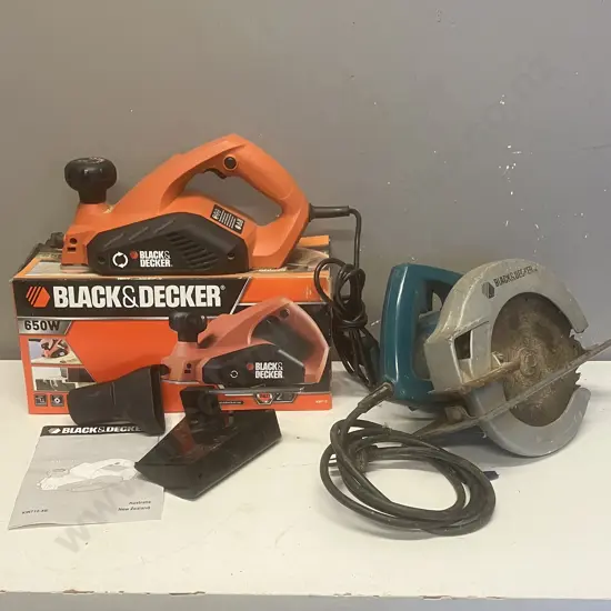 Black & Decker KW712-XE Electric Planer & Black & Decker 184mm Circular Saw Model 5738-46