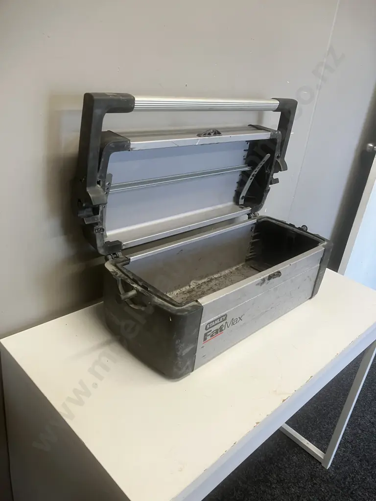 Stanley FatMax Toolbox, Handle Rotates To Lock, Lid Strap For Level,  Electric Drill, Grease Gun, Rubber Hammer Image 1++