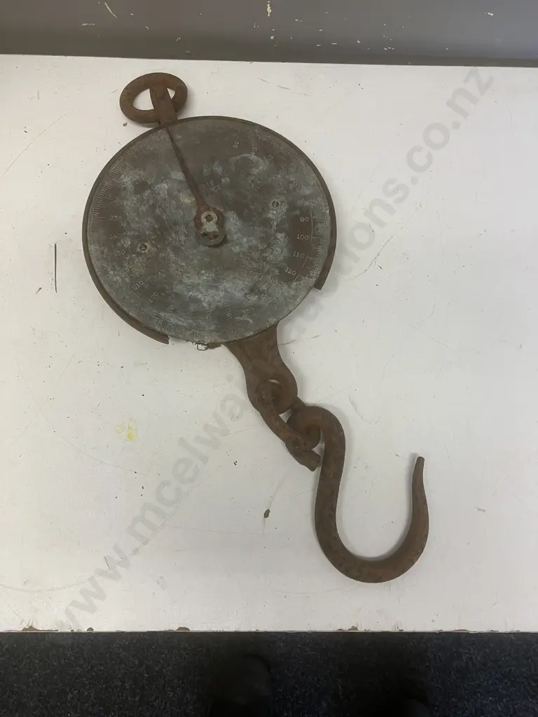 Antique Rare Salters Silvester's Patent Brass Spring Balance To Weigh 300lb Image 1++