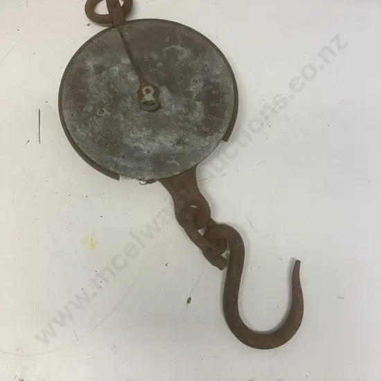 Antique Rare Salters Silvester's Patent Brass Spring Balance To Weigh 300lb