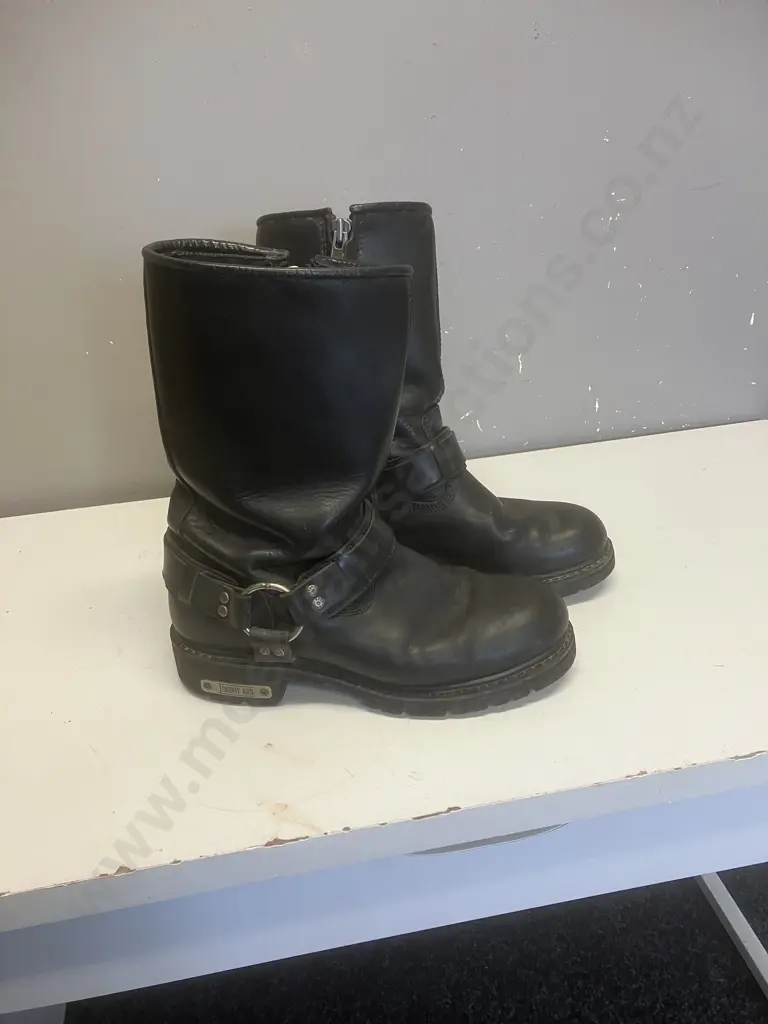 Johnny Reb Motorbike Boots Size 10 Image 1++