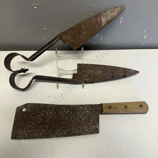 Vintage Meat Cleaver & Shearers