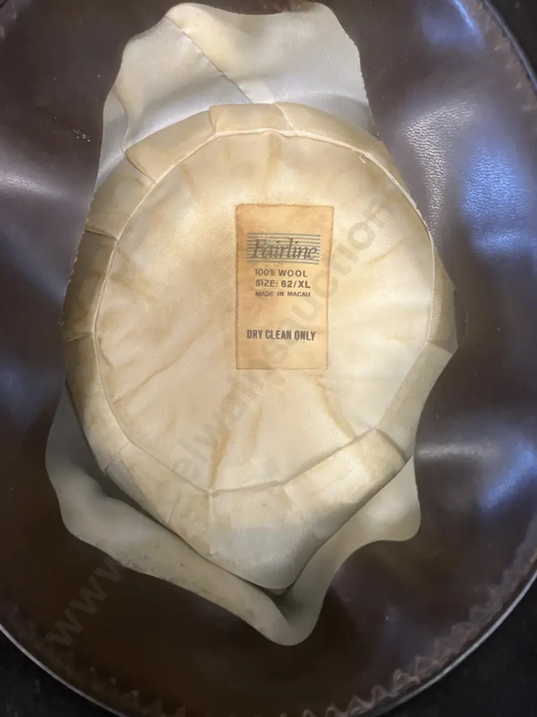 Vintage Fairline Fedora Western Hat 100% Wool Size 62 / XL - Made In Macau Image 1++